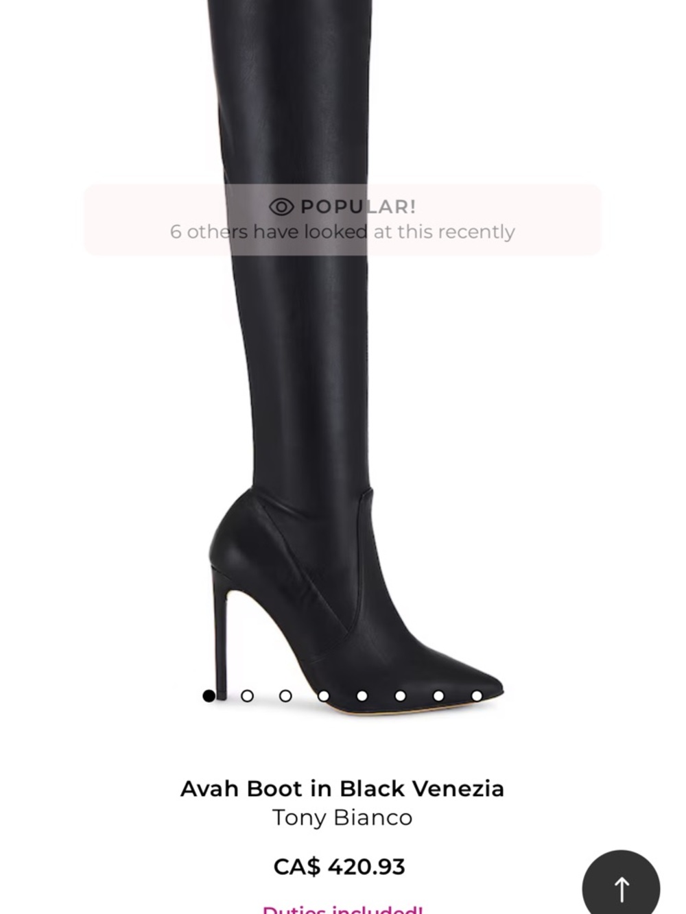 Tory Burch Black Leather Over-the-Knee Heeled Boots